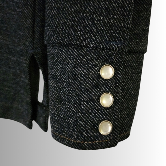 Vintage x 70s “made in USA” Lee Denim Knit Pearl Button Snap Shirt - Picture 5 of 8